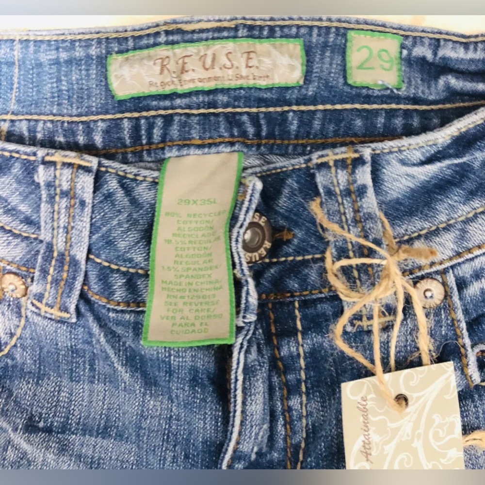 R.E.U.S.E Women’s Blue Jeans Size”29” Which Is Women’s Size 8 - Picture 5 of 9